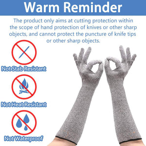 1 Pair Cut Proof Anti-Cutting Resistant Gloves Long Sleeve Elbow Arm Safety Guard Protection