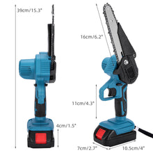 Load image into Gallery viewer, 6&quot; Cordless Electric Rechargeable Chainsaw 2X Battery Wood Cutter Chain Saw Kit
