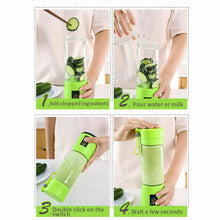 Load image into Gallery viewer, NUTRI GO Portable Electric USB Blender Fruit Juicer Smoothie Maker Shaker Bottle
