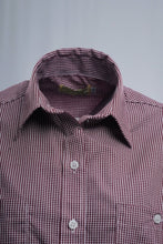 Load image into Gallery viewer, Made in Australia Women Long Short Sleeve Check Shirt Ladies Classic Blouse 610217
