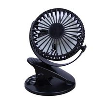 Load image into Gallery viewer, 360° Portable Travel Fan Rechargeable USB Clip On Mini Hand Held Desk Fans
