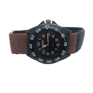 Gents Watch With Velcro Strap -Black and Brown