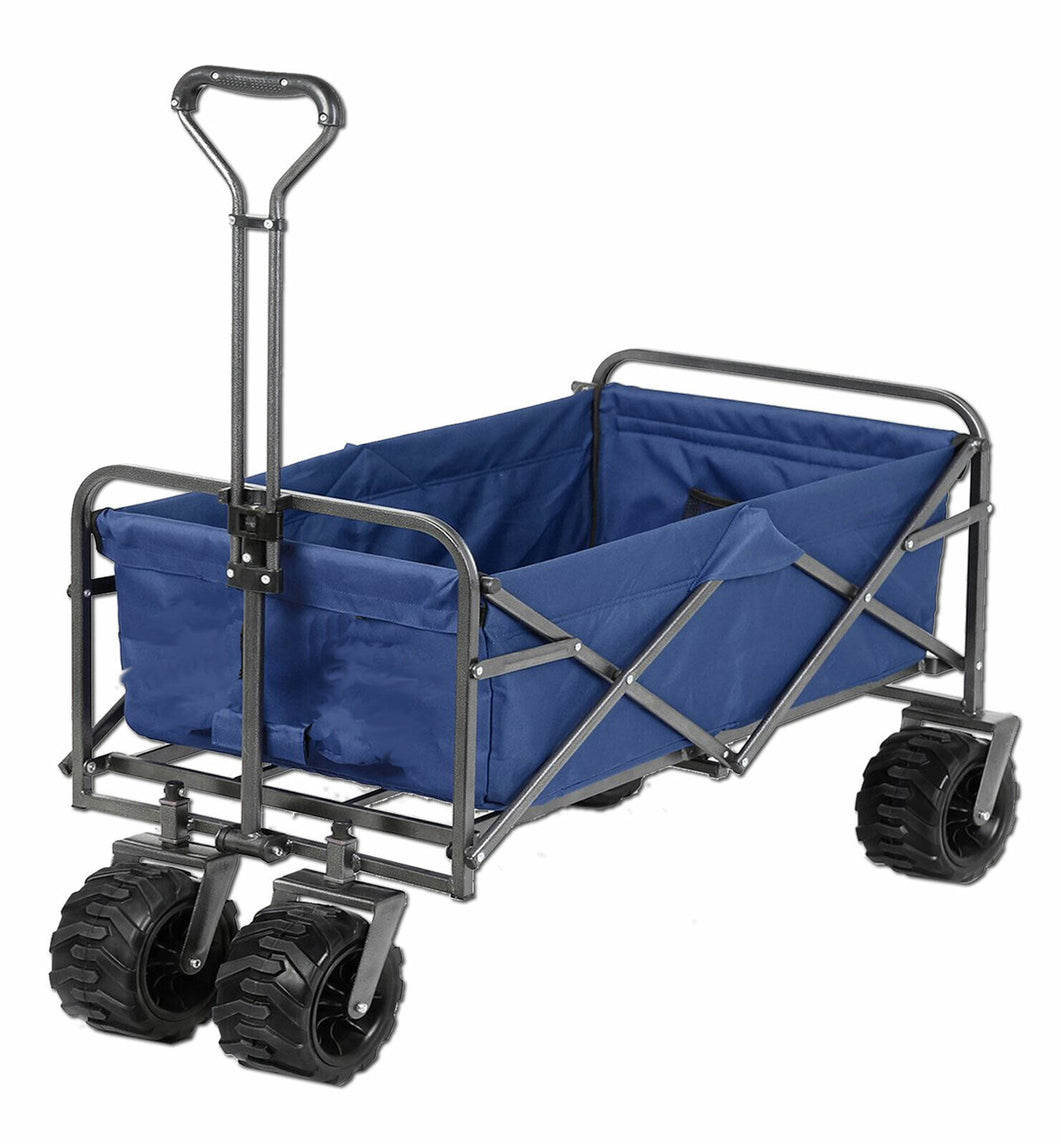 Big Wheels Heavy Duty Folding Beach Garden Wagon Cart Outdoor Camping Trolley