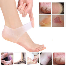 Load image into Gallery viewer, 1 Pair Silicone Gel Heel Socks Protector Cracked Foot Skin Care Sleeve Pain Relief
