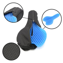 Load image into Gallery viewer, Comfortable Cool Honeycomb Gel Bicycle Seat Cushion with Zip Cover
