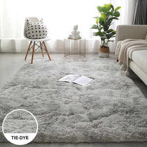 Soft Floor Rugs Mat Shaggy Fluffy Large Area Carpet Living Room Bedroom - Light Grey