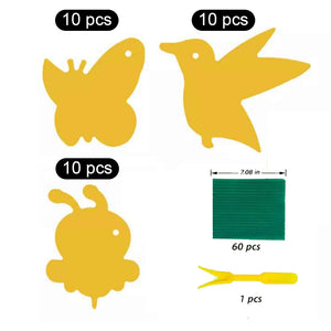 30pcs Dual Sided Strong Sticky Glue Trap Insect Killer Plant Fruit Fly Bugs Catcher