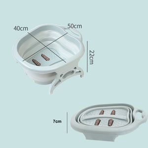 Foldable Soothing Foot Spa w/ 4pcs Massager Rollers