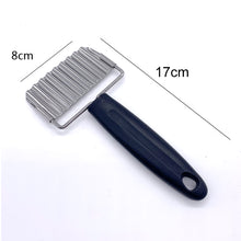 Load image into Gallery viewer, Kitchen Stainless Steel Crinkle Chips Cutter and Knife for Potato Vegetable Chop Blade Cooking Tools
