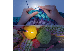 11 In 1 USB Light Up LED Knitting Crochet Needles Kit Tool Sweater Sewing Set