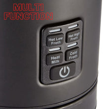 Load image into Gallery viewer, Electric Automatic Milk Frother and Warmer Coffee Cappuccino Latte Foamer Black
