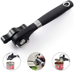 Ergonomic Manual Can Opener Safety Cans Lid Lifter Smooth Edge Side Cut