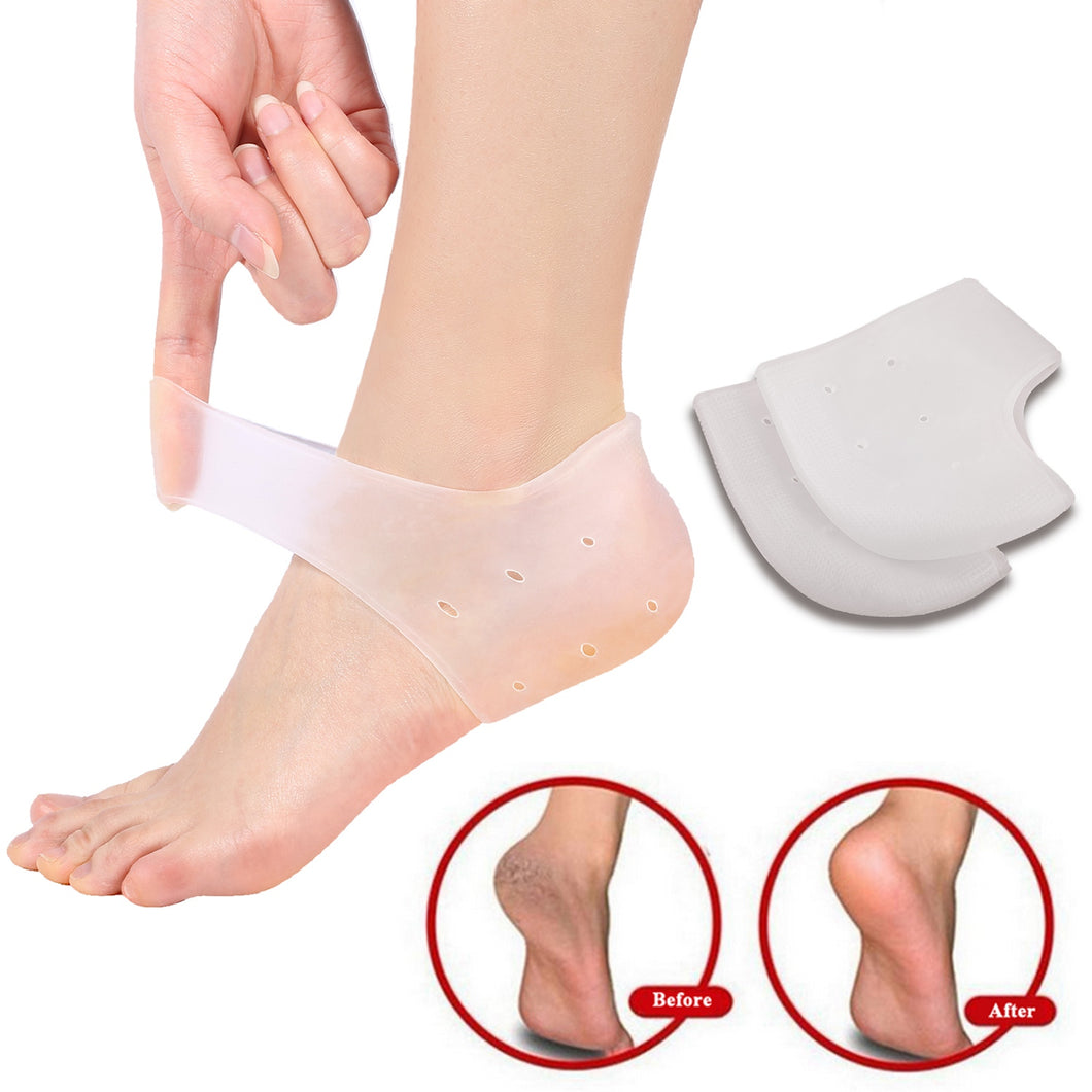 1 Pair Silicone Gel Heel Socks Protector Cracked Foot Skin Care Sleeve Pain Relief