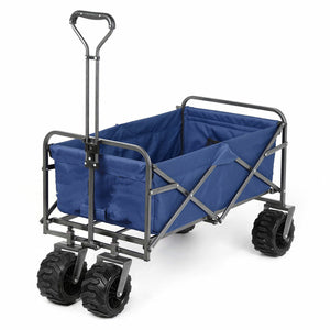 Big Wheels Heavy Duty Folding Beach Garden Wagon Cart Outdoor Camping Trolley