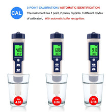 Load image into Gallery viewer, 5 in 1 PH Meter TDS EC Salinity Temperature Digital Swimming Pool Water Quality Monitor Tester
