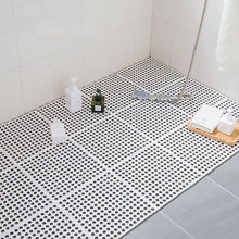 Load image into Gallery viewer, Pack of 4 DIY Anti Non Slip Interlocking Rubber Bath Shower Mat Rug Floor Tiles with Drain Holes Bathtub Bathroom

