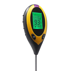 4 in1 LCD Digital Soil PH Meter Tester Digital Temperature Sunlight Fertility Hygrometer