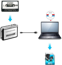 Load image into Gallery viewer, Tape to PC USB Cassette MP3 CD USB Converter Capture Digital Audio Music Player
