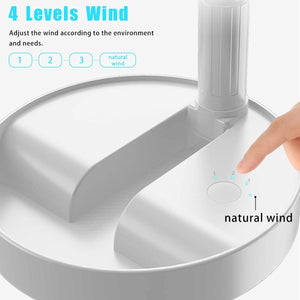 Folding Retractable Fan Cordless USB Charging Floor Fan Lamp Power Bank