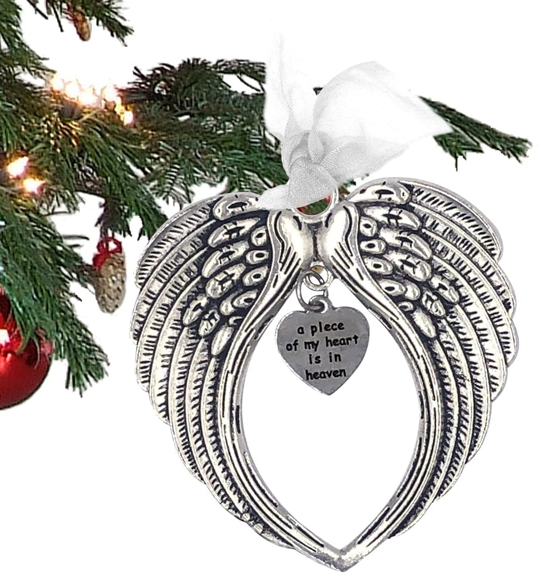 In Memory Angel Wings Pendant Christmas Tree Ornament Hanging Bauble Decors Gift