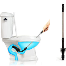 Load image into Gallery viewer, Flexible Toilet Plunger Bathroom Toilet Dredge Tool Stainless Steel Handle
