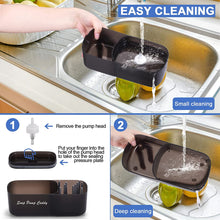 Load image into Gallery viewer, 3-in-1 Sponge Soap Dispenser Pump Dishwashing Liquid Tool Container Holder Caddy
