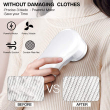 Load image into Gallery viewer, Portable Electric Lint Remover Sweater Fabric Shaver Cloth Hairball Fluff Trimmer Cleaner
