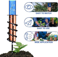 Load image into Gallery viewer, Floating Copper Rain Gauge Outdoor Metal Water Gauge Set for Lawn Garden
