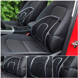 2x Mesh Lumbar Back Support Cushion Seat Posture Corrector Car Office Chair Home