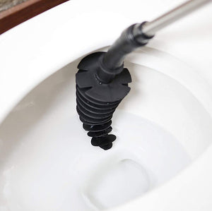 Flexible Toilet Plunger Bathroom Toilet Dredge Tool Stainless Steel Handle