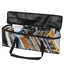 Load image into Gallery viewer, Large Clear CD Book Storage Holder Easy Zip Closure Carry Bag Organizer
