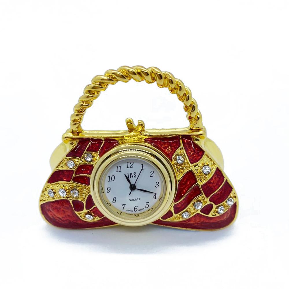 Antique Pouch Handbag Clock Jewelry Box Christmas Gift Idea