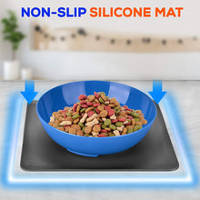 Load image into Gallery viewer, Non Slip 2 in 1 Interlocking Twisty Dish Pet Food Bowl and No Mess Spill Proof Lock in Place Mat
