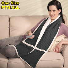 Load image into Gallery viewer, Ultra Plush Soft and Warm Comfortable Hoodie Scarf Blanket with Pockets - Grey
