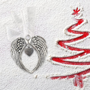 In Memory Angel Wings Pendant Christmas Tree Ornament Hanging Bauble Decors Gift