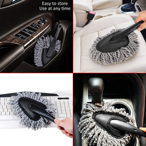 Car Dash Duster Interior Wax Multi-functional Microfiber Cleaning Brush Dust Cleaning Tool