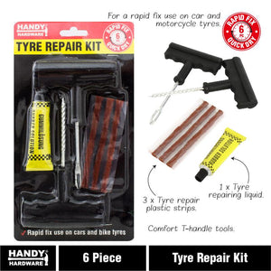 6pcs Tyre Repair Kit Bike Car Emergency Tools Sets Tire Puncture Motorcycle