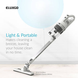 2 in 1 Rechargeable Vacuum Cleaner Cordless Cyclone Handheld Stick Car Home - White