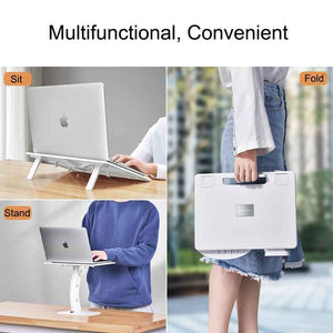 2 in 1 Multi-functional Ergonomic Adjustable Table Desktop Holder Laptop Tablet Phone Stand Lap Desk