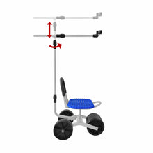 Load image into Gallery viewer, Height Adjustable 360° Rotate Gardening Seat Rolling Wheels Stool Kneeling Pad
