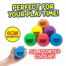 Load image into Gallery viewer, 6PCS Super Bounce Hand Balls 6cm Diameter Playtime Fun Indoor/Outdoor
