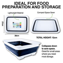 Load image into Gallery viewer, Home Master Storage Tub Collapsible Space Saver Laundry Cleaning Food 8L
