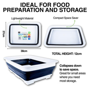 Home Master Storage Tub Collapsible Space Saver Laundry Cleaning Food 8L