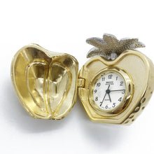 Load image into Gallery viewer, Golden &amp; Silver Strawberry Clock Decor Gift Idea 2PCS
