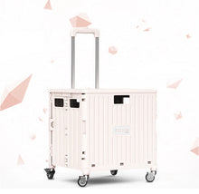 Load image into Gallery viewer, Folding Shopping Cart 65L Large Grocery Foldable Basket Trolley Storage Crate with Cover
