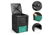 Load image into Gallery viewer, 290L Compost Bin Food Waste Kitchen Garden Aerated Recycling Composter Composting Green
