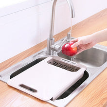 Load image into Gallery viewer, 3 In 1 Multifunction Cutting Chopping Board Storage Drain Basket
