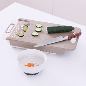 3 In 1 Multifunction Cutting Chopping Board Storage Drain Basket