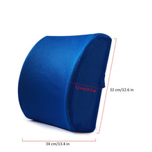 Load image into Gallery viewer, Soft Memory Foam Lumbar Support Back Massager Waist Cushion Seat Pillow For Chairs Car
