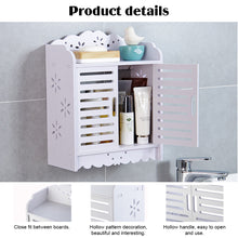 Load image into Gallery viewer, Wall Mounted Bathroom Cabinet Shelf Storage Rack with Doors
